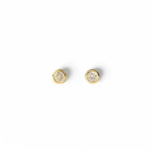Brinco Ponto de Luz Banhado a Ouro 18k com Zircônia