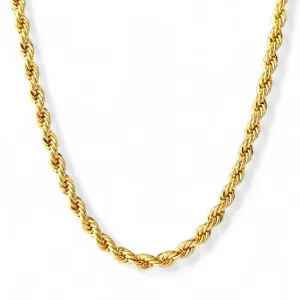 Colar Exclusivo Cordão Baiano Grosso Banhado a Ouro 18k - 40cm