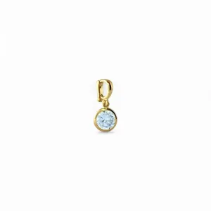 Pingente Ponto Luz Banhado a Ouro 18k com Zircônia