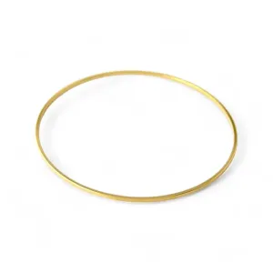 Pulseira Bracelete Banhado a Ouro 18k Fino Liso
