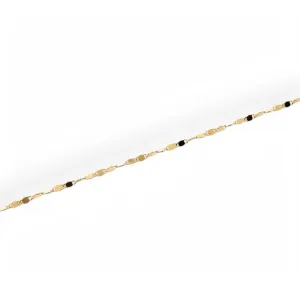 Pulseira Tornozeleira Trabalhada Banhada a Ouro 18k