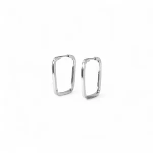 Brinco Argola Quadrada Prata 925 - 1,7cm