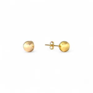 Brinco Bola Lisa Banhado a Ouro 18k