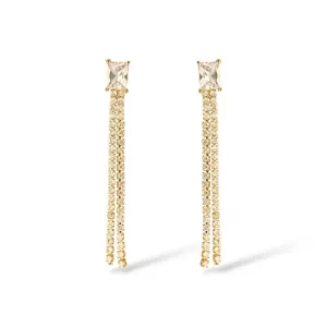 Brinco Festa Riviera Banhado a Ouro 18k com Zircônias