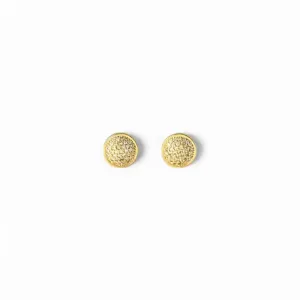 Brinco Geométrico Círculo Banhado a Ouro 18k com Zircônias