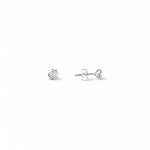 Brinco Ponto de Luz Prata 925 com Zircônia - 5mm