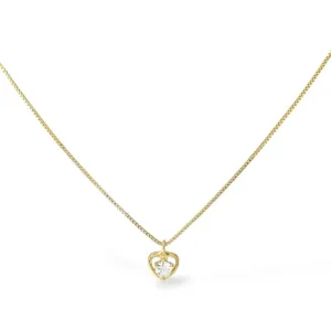 Colar Coração Banhado a Ouro 18k com Zircônias