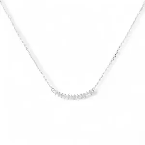 Colar Prata 925 com Linha de Zircônias