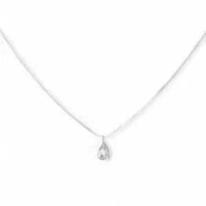 Colar Ponto de Luz Gota Prata 925 com Zircônias