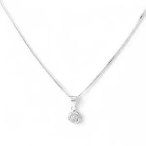 Colar Ponto de Luz Prata 925 com Zircônia