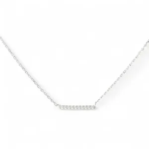 Colar Prata 925 com Linha de Zircônias