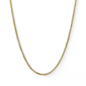Corrente Estilo Cordão Banhada a Ouro 18k - 45 cm