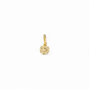 Pingente Flor Banhado a Ouro 18k com Zircônias