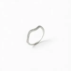 Anel Onda Prata 925 com Zircônias