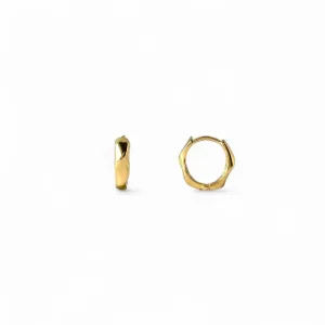 Brinco Argola Assimétrica Banhado a Ouro 18k - 1,3cm