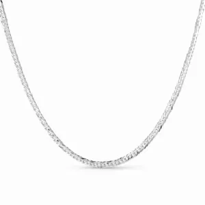 Corrente Masculina Elo Grumet Duplo Prata 925 - 60cm