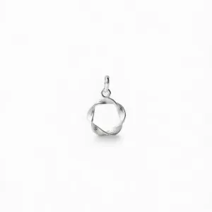 Pingente Círculo Prata 925 Torcido Vazado