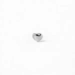 Pingente Coração Prata 925 Liso Passante