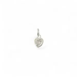 Pingente Ponto de Luz Coração Prata 925 com Zircônia