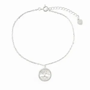 Pulseira Árvore da Vida Prata 925 com Zircônias