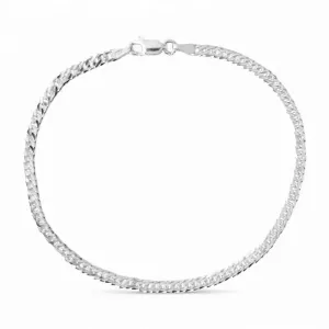 Pulseira Masculina Elo Grumet Duplo Prata 925 - 21cm
