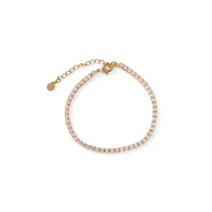 Pulseira Riviera Banhada a Ouro 18k com Zircônias - 3mm