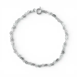 Pulseira Elo Coração Prata 925