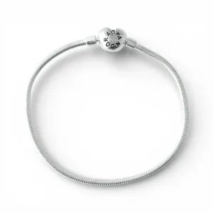 Pulseira Pandora Prata 925 com Fecho de Coração - 19cm