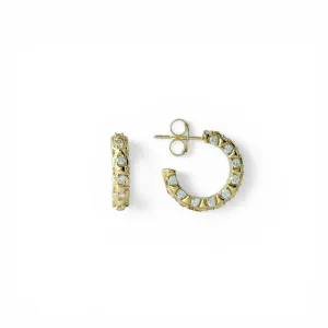 Brinco Argola Aberta Banhado a Ouro 18k com Zircônias