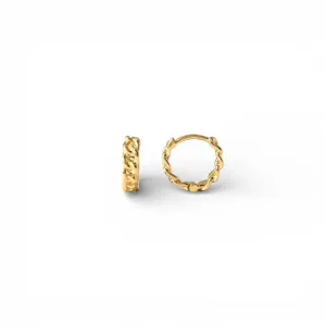 Brinco Argola Estilo Grumme Banhado a Ouro 18k