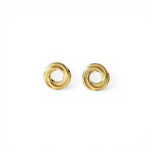 Brinco Círculo Entrelaçado Banhado a Ouro 18k