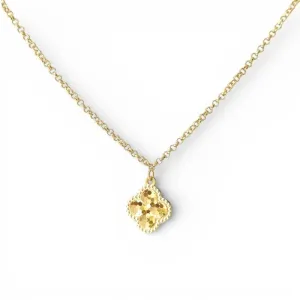 Colar Trevo  Choker Trabalhado Banhado a Ouro 18k - 38cm