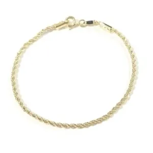 Pulseira Cordão Baiano Banhado a Ouro 18k - 2 mm