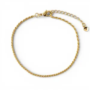 Pulseira Cordão Baiano Fino Banhado a Ouro 18k