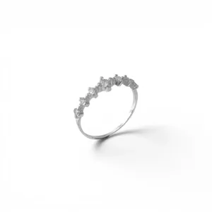 Anel 7 Pedras em Prata 925 com Zircônias