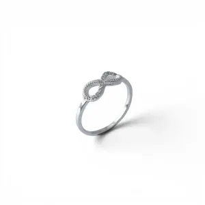 Anel Infinito em Prata 925 com Zircônia