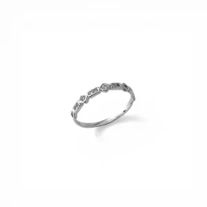 Anel de Aro Prata 925 com Zircônias