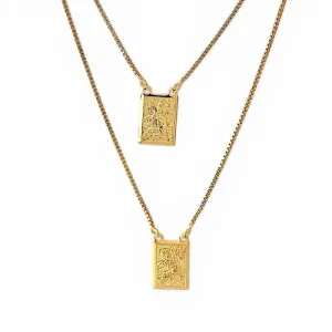 Corrente Escapulário São Jorge Banhado a Ouro 18k