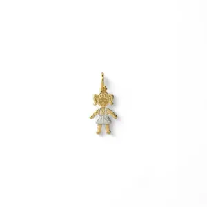 Pingente Menina Banhado a Ouro 18k