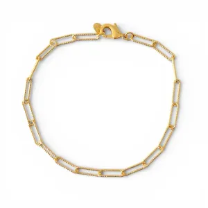 Pulseira Elo Cartier Pontilhado Banhada a Ouro 18k