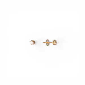 Brinco Pérola Infantil e Adulto Banhado a Ouro 18k com Detalhe - 4mm