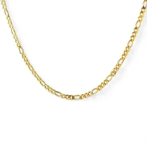 Corrente Masculina Elo 3 em 1 Banhada a Ouro 18k - 60cm