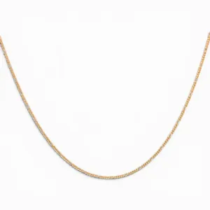 Corrente Masculina Elo 5 em 1 Fina Banhada a Ouro 18k - 60cm