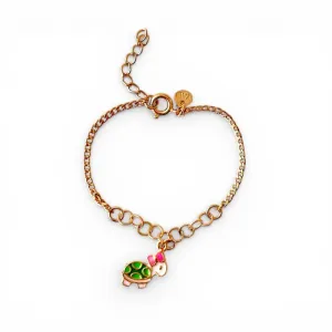 Pulseira Infantil Tartaruga Banhada a Ouro 18k