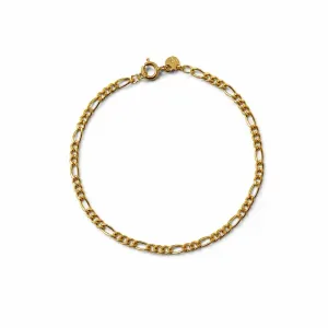 Pulseira Masculina Elo 3 em 1 Banhada a Ouro 18k