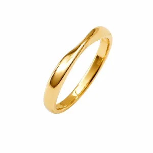 Anel Design Torcido Banhado a Ouro 18k