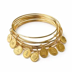 Bracelete Aro com Medalha 10 Mandamento Banhado a Ouro 18k
