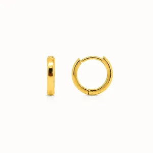 Brinco Argola Lisa 1,1cm Banhado a Ouro 18k