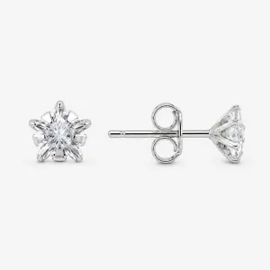 Brinco Ponto de Luz Estrela Prata 925 com Zircônia -5mm