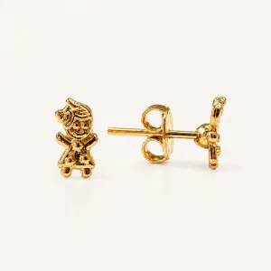 Brinco Menina Banhado a Ouro 18k - 6 mm